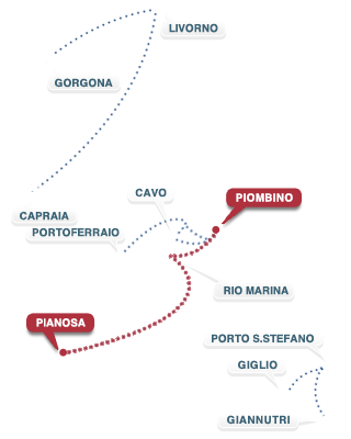 Strecke Piombino - Pianosa - Piombino Strecke Piombino - Pianosa - Piombino