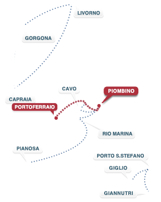 Strecke Piombino - Portoferraio - Piombino Strecke Piombino - Portoferraio - Piombino
